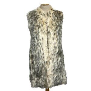 Donna Salyers' Fabulous Furs Womens Small 100 % Faux Fur Cream Vest